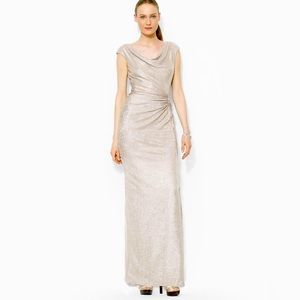 Lauren Ralph Lauren Metallic Gold Dress in Size 14